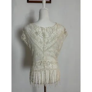 Vintage Lace Sheer Top Breeze Ever Sz Med Cover Up Tropical Beachy Vacay Festive thumbnail 5