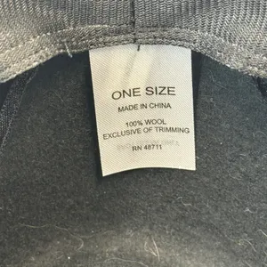 Black‎ Wool Rancher Fedora Wide Brim Western Boho Festival Minimalist Hat OSFA thumbnail 2