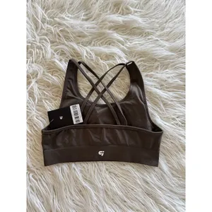IronGrind Reborn Double Crossover Sports Bra Mocha Size Small thumbnail 4