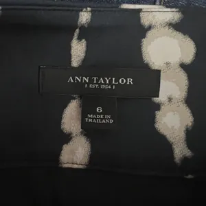 Ann Taylor Skirt Women 6 Navy Cream Abstract Print A-Line Pockets Career Work thumbnail 6
