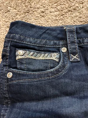 Rock Revival Women’s Klarry Dark Wash Boot‎ Cut Embellished Jeans Size 30 thumbnail 6