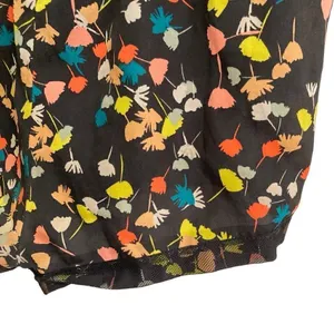 Urban Outfitters Kimchi Blue Black Floral Button Front Baby Doll Romper womens M thumbnail 8