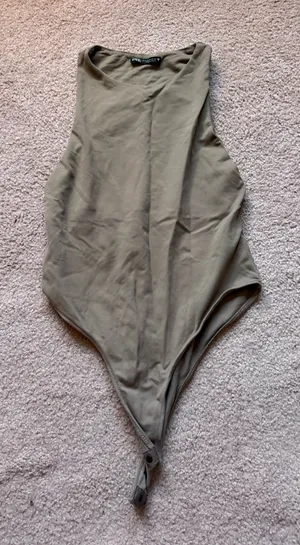 Zara Nude Tank Bodysuit thumbnail 1