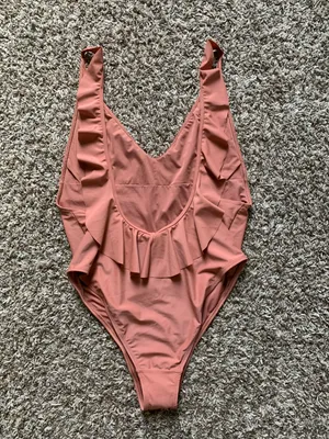 Aerie NWOT Rust One Piece Ruffle Swimsuit XL thumbnail 5