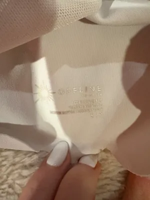 Aerie White Scallop Crop Top thumbnail 3