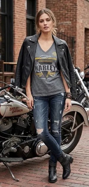 Harley-Davidson Barnett El Paso, TX Graphic V-Neck T-Shirt Size XL thumbnail 1