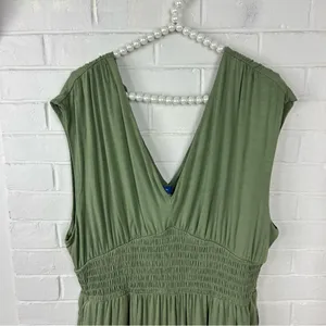 Old Navy Green Casual Stretch Wide Leg Jumpsuit Size XL thumbnail 4