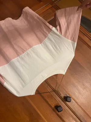 Cropped oversized t shirt Pink thumbnail 5