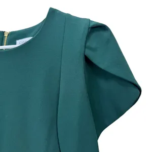 Calvin Klein Dark Green‎ Tulip Sleeve Stretch Crepe Sheath Dress Size 12 thumbnail 6