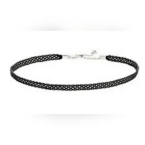 Pandora Sterling Silver Heart Padlocks & Black Woven Cord Choker thumbnail 2