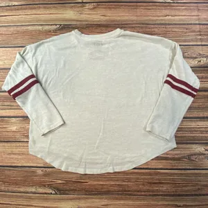 Smokey The Bear Logo Long Sleeve Pullover Shirt Women's M Cream thumbnail 4