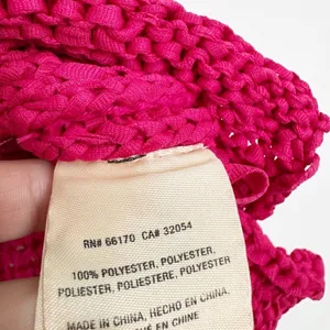 Moth Ribbon Crochet‎ Top Medium Petite Pink Sleeveless High Neck Fairy Cottage thumbnail 6