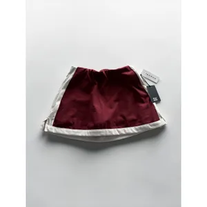 PacSun PAC 1980 Women Burgundy Red Athletic Skort White Trim Small NWT thumbnail 2