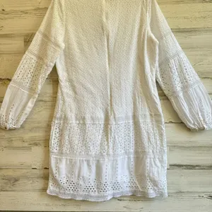 Lauren Ralph Lauren White Cotton Voile Floral Eyelet Long Sleeve Dress‎ Boho thumbnail 10
