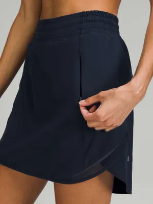 Lululemon Hotty Hot High Rise Skirt Long Tennis Skort Navy Blue 0 Activewear thumbnail 3
