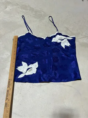 Victoria’s Secret gold label vintage Floral Camisole with White Appliqué small thumbnail 6
