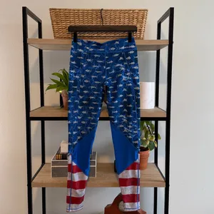NWT Pelagic UPF 50 Mid-Rise Fiji Legging Hex Americamo, Small thumbnail 10