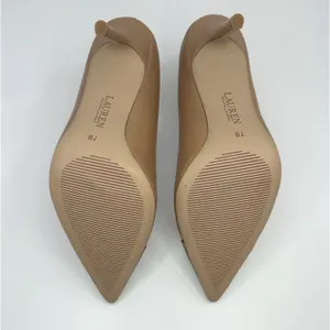 Lauren Ralph Lauren Lindella Nude Leather‎ Snake Cap Toe Stiletto Pumps Heels 7B thumbnail 9