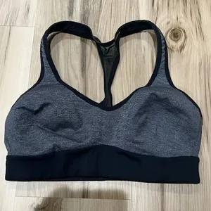 Lululemon Speed Up Grey and Black Bra Women’s 4 thumbnail 2