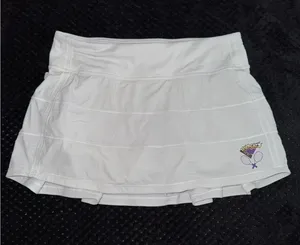 Lululemon Pace Rival Skirt II Regular Wildcats Logo Stretch White Size 6 thumbnail 1