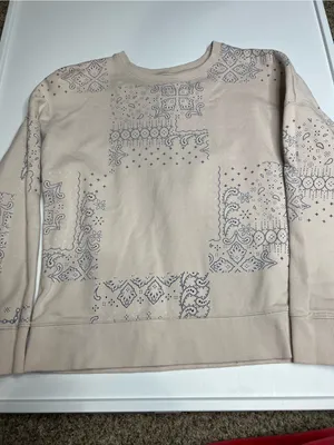 Fabletics Light Beige Crewneck Sweatshirt small thumbnail 5