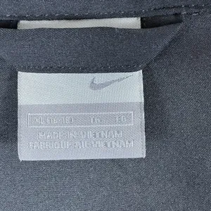 Nike Women's Jacket Black w/ White‎ stripes Vtg 90s Windbreaker Golf XL 16-18 thumbnail 7