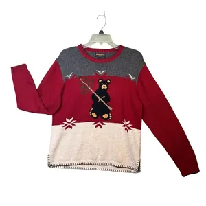 Woolrich Sweater Bear Christmas Holiday Pullover Cute Winter Cozy Gift thumbnail 1