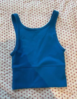 lululemon athletica Blue Ribbed Tank Top thumbnail 1