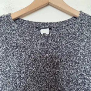J. Crew Women Chunky Sweater‎ Large Gray Grunge Crewneck Granola Girl Cozy thumbnail 2