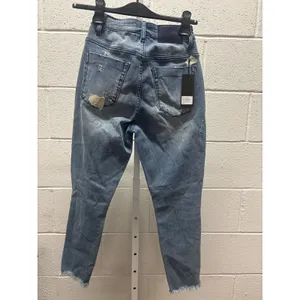 NWT One Teaspoon Sz 26 High Waist Freebirds II Cobaine Distressed Denim Jeans thumbnail 4