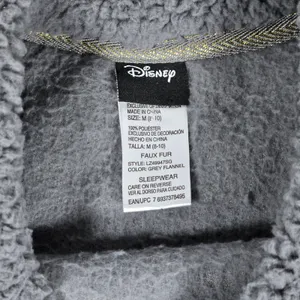 Disney Winnie the Pooh‎ Sherpa Fleece Sleepwear Top M Gray "Ok But First Hunny" thumbnail 4