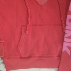 PINK - Victoria's Secret vneck pullover logo winter warm hooded hoodie sz XS thumbnail 4