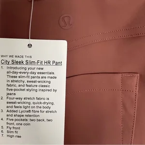 Lululemon City Slim Fit Pant High Rise, 5 Pockets, Size 26 NWT #0007 thumbnail 5