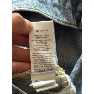 Pac‎ Sun Women's Vintage Icon Denim Blue High Rise Straight Raw Hem Size 25 thumbnail 5