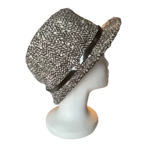 Banana Republic WOOL TWEED FEDORA with belt around the crown size M/L thumbnail 6