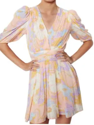 Ba&sh Noam floral print mini dress in a pastel colorway size 1/s‎ thumbnail 1