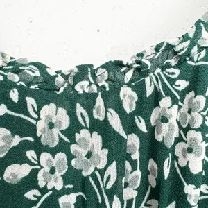 Reformation Esther Green Floral Mini Dress Ruffle Scoop Neck Adjustable Straps 0 thumbnail 11
