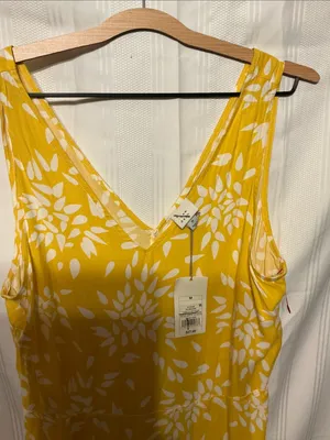 a new day Yellow Floral V-Neck Maxi Dress with White Print thumbnail 4