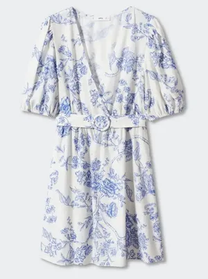 Mango Belt‎ floral dress new thumbnail 1