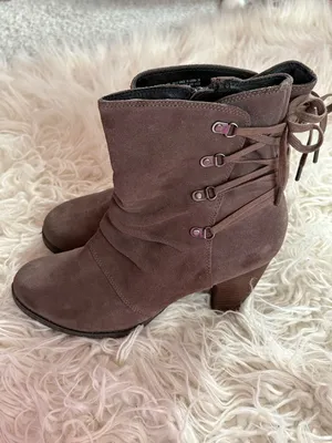 Clarks Artisan Alpine Andi Suede Lace-Up Slouch Booties Size 10 thumbnail 2