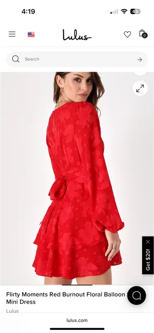Lulus Dress Red Mini thumbnail 4