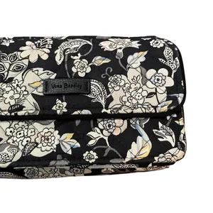 Vera Bradley RFID Zip Around Wallet Black Floral Women Size 6.5 x 4 thumbnail 3