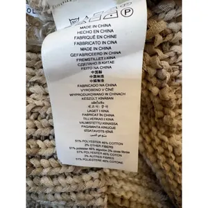 Michael Kors Fringe Striped Knit Sweater Beige White XS Boho Crewneck Pullover thumbnail 6