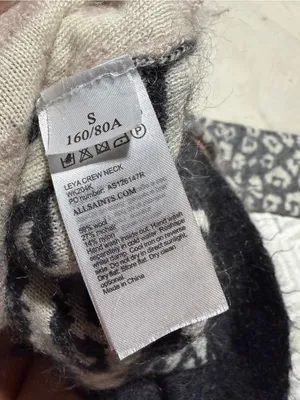 All saints leya crewneck sweater leopard print small thumbnail 5