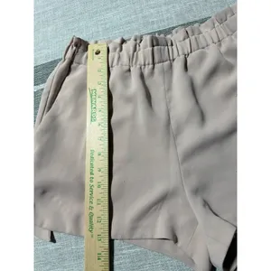 Express womens High Waisted Elastic Waist Flowy‎ Shorts Dusty Rose Pink Small thumbnail 2