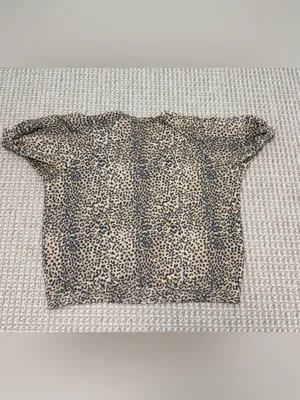 Ragdoll LA Super Oversized Printed Sweatshirt in Brown Leopard size Large thumbnail 3