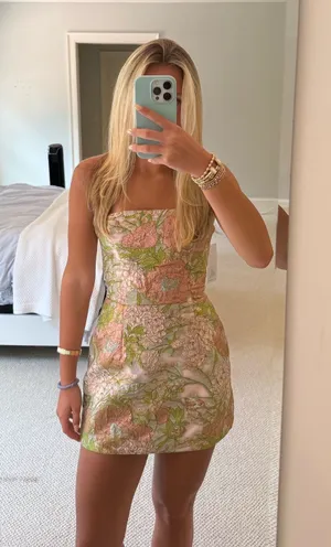 Katie May Valerie Dress Guilded Rose Strapless Mini Xs thumbnail 1