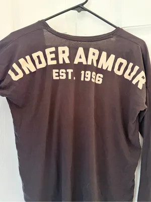 Under Armour Women's Deep V-Neck Long Sleeve Top in Brown with Light Logo thumbnail 5