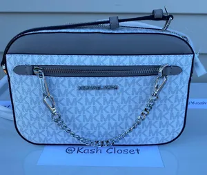 Michael Kors Jet set Item Large EW Zip Chain Crossbody - Bright White thumbnail 1