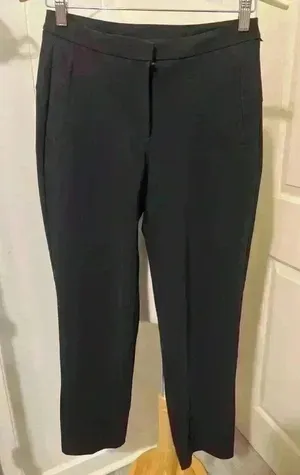 Lululemon $148‎ Black Work Slacks Pants Zipper Button Nylon Xtra Life Business thumbnail 1